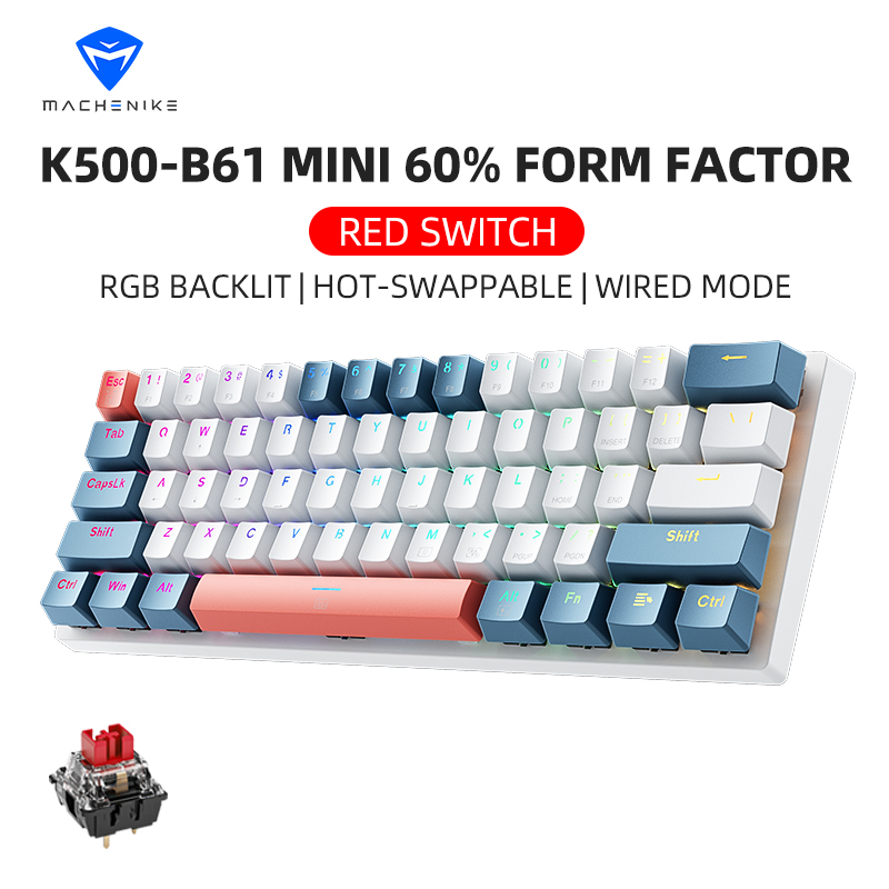 K500-B61 Machenike لوحة مفاتيح - مراجعة Keyboard Gaming Blue Switch وسعره