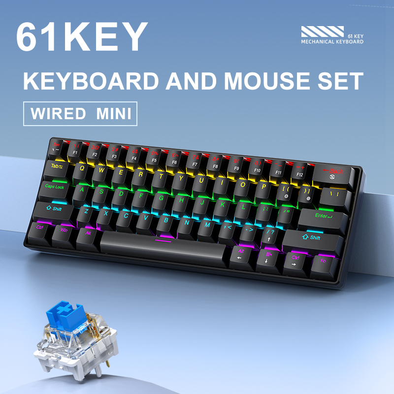 لوحة مفاتيح ميكانيكية صغيرة من - مراجعة Keyboard Gaming Blue Switch وسعره