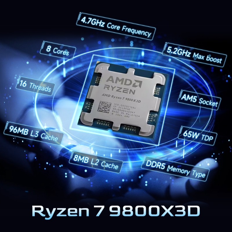 معالج AMD Ryzen 7 9800X3D لإنش - مراجعة Amd Cpu Ryzen 7 وسعره