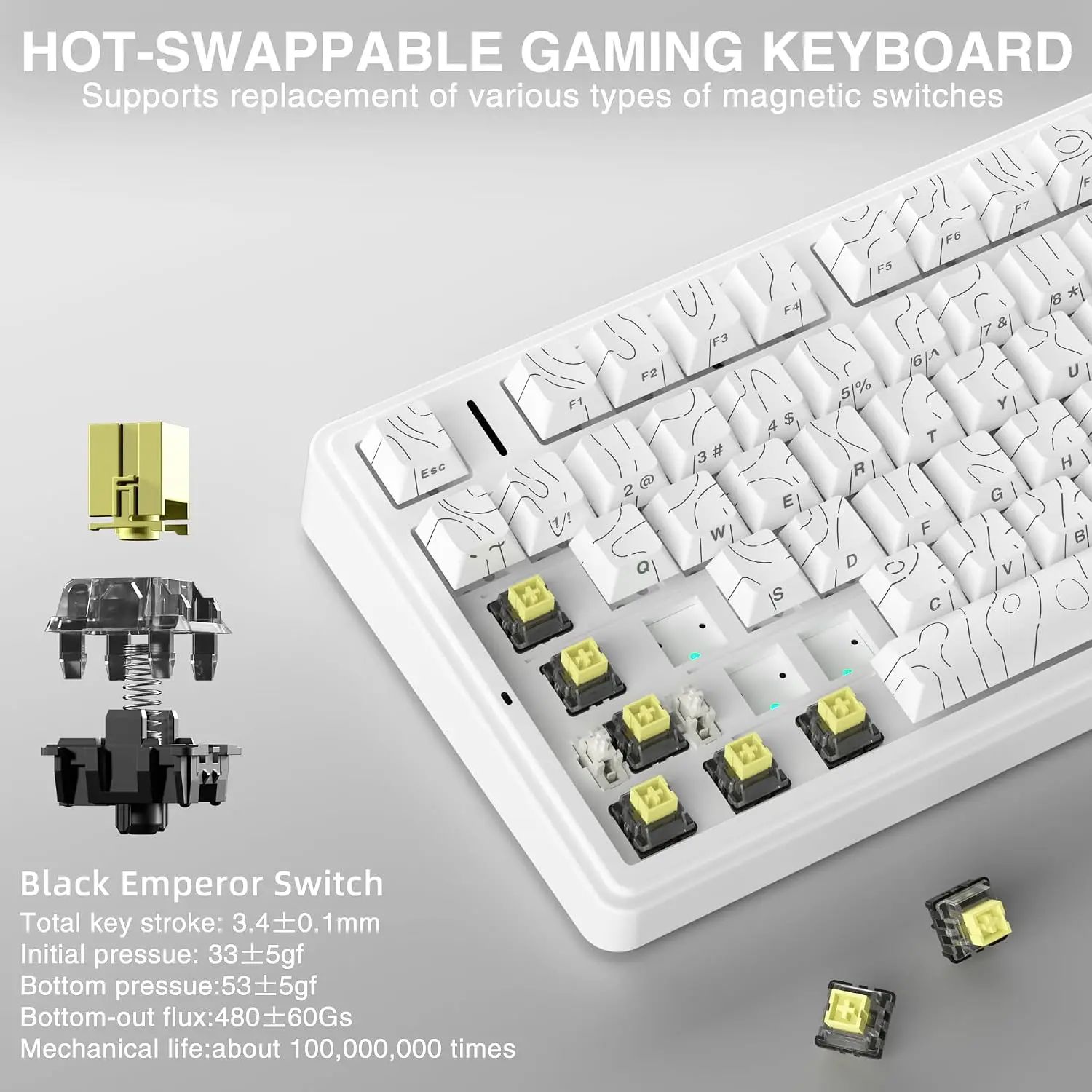 لوحة مفاتيح AULA F75 HE المغنا - مراجعة Gaming Keyboard Nearby وسعره