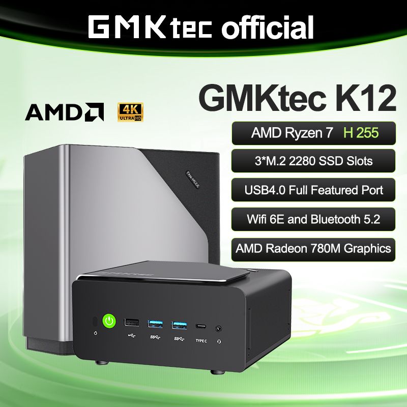 كمبيوتر صغير GMKtec K12 AMD Ry - مراجعة Amd Cpu Ryzen 7 وسعره